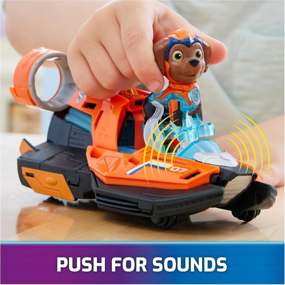 Paw Patrol: the Mighty Movie Toy Jet Boat with Zuma Mighty Pups Action Figures - Picture 3 of 9